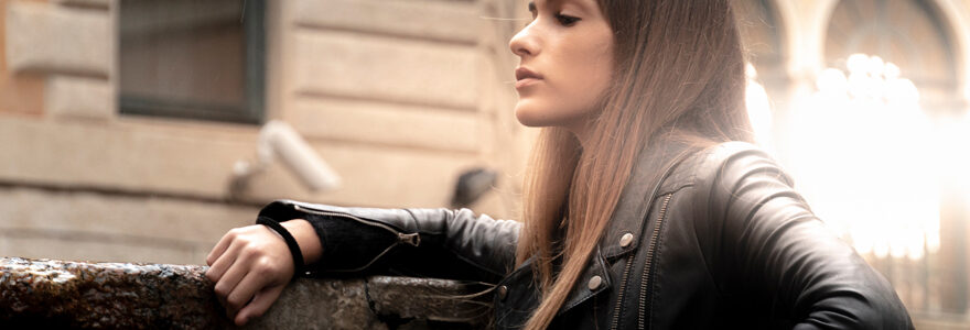 Veste en cuir